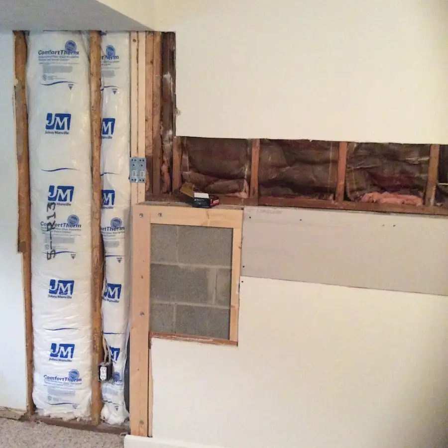 Wall insulation replacement during Contents Cleaning & Restoration in South Elgin